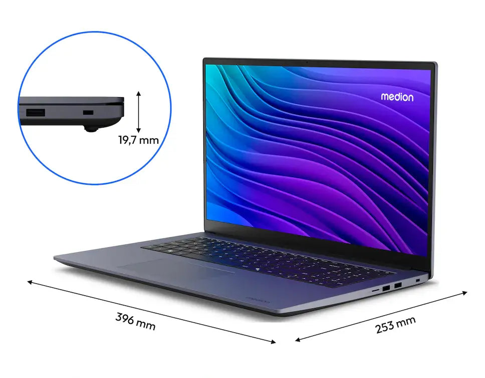Medion Avantum 17" Display · 16G RAM · 1000G Datenspeicher · AMD Ryzen